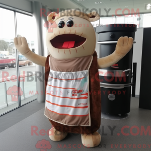 Tan Bbq Ribs Maskottchen...