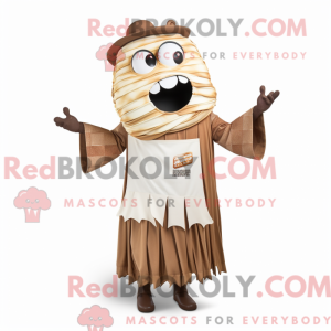 Tan Bbq Ribs maskot kostume...
