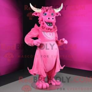 Pink Minotaur maskot...