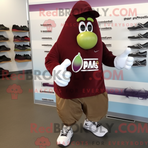 Maskotka Maroon Pear jest...