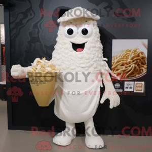 Hvid Fried Calamari maskot...