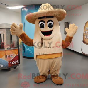 Tan Tacos mascottekostuum...