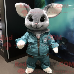 Cyan Chinchilla Maskottchen...