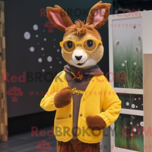 Guld rådyr maskot kostume...