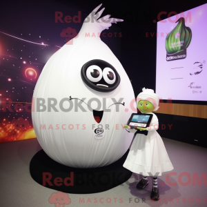 Witte Onion-mascottekostuum...