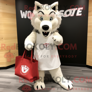 White Say Wolf mascot...