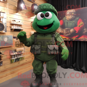 Grønn Para Commando máscara...