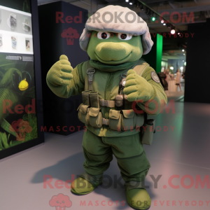 Grønn Para Commando máscara...