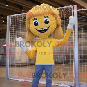 Gold Volleyball Net maskot...