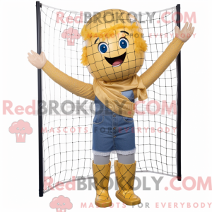 Gold Volleyball Net maskot...