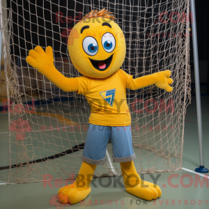 Gold Volleyball Net maskot...
