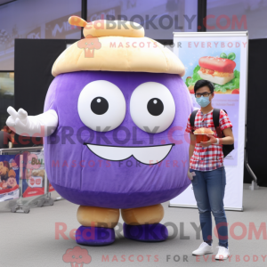 Lavendel hamburger maskot...