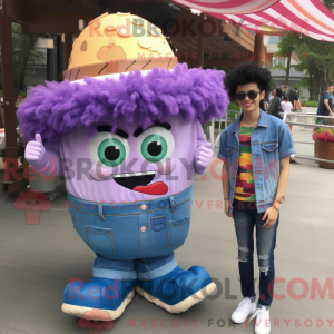 Lavender Hamburger mascot...