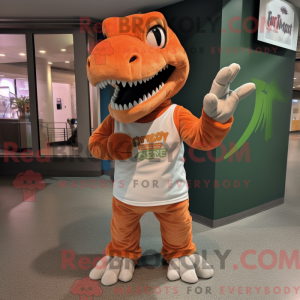 Peach Allosaurus maskot...