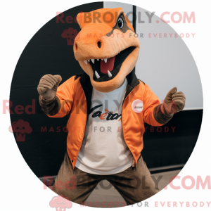 Peach Allosaurus maskot...