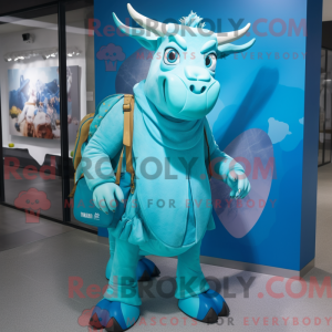 Turkis Zebu maskot kostume...