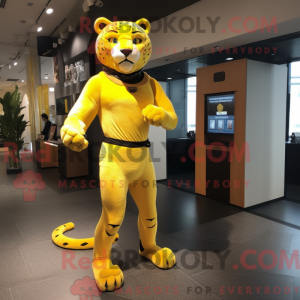 Gele Panter mascotte...