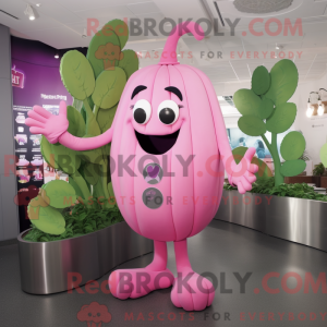 Pink Beanstalk maskot...