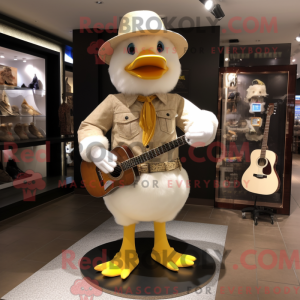 Máscara de pato bege com...