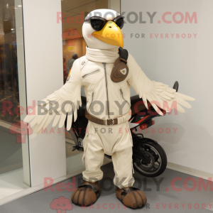 Creme Crow-maskotdraktfigur...