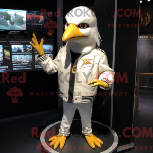 White Canary mascot costume...