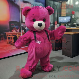 Magenta teddybeer...