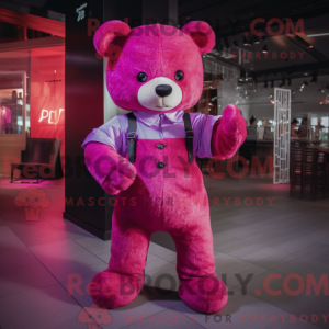 Magenta teddybeer...