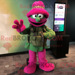 Magenta Grønn Beret...