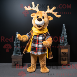 Gold Reindeer mascot...