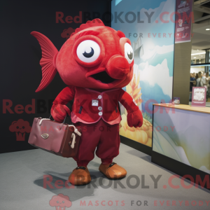 Máscara Maroon Goldfish com...