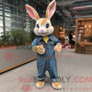 Gold Rabbit mascot costume...
