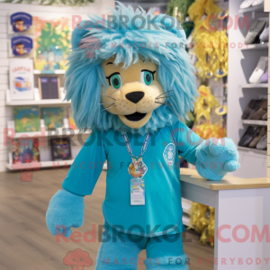 Postava maskota Teal Lion...
