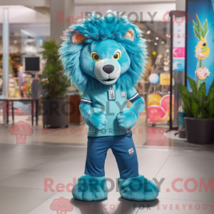 Postava maskota Teal Lion...
