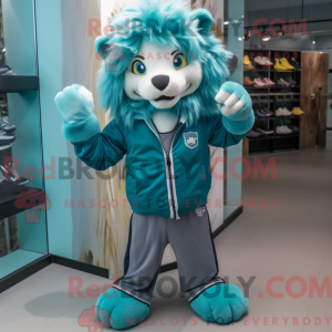 Postava maskota Teal Lion...