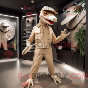 Beige Pterodactyl maskot...
