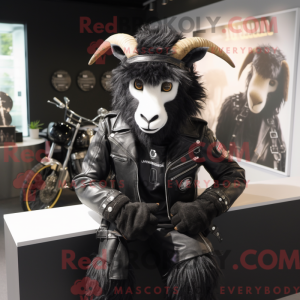 Sort angora ged maskot...