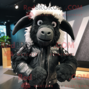 Sort angora ged maskot...