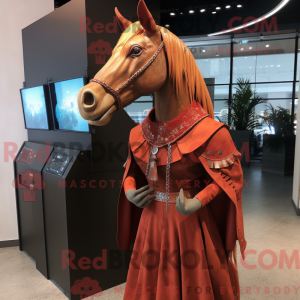 Rust Horse mascot costume...