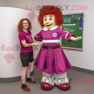 Magenta irsk danser maskot...