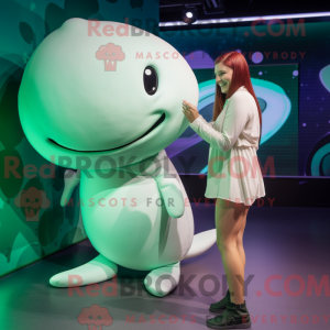 Máscara de baleia beluga...