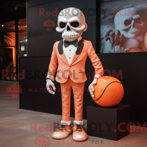 Pfirsich-Totenkopf-Maskottc...