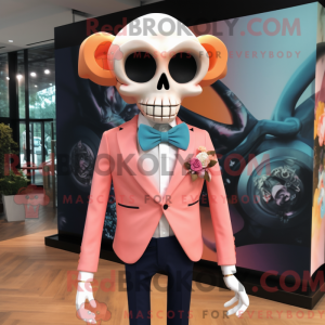 Peach Skull maskot kostume...