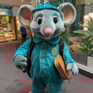 Blågrøn Dormouse maskot...