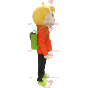Little blond schoolboy boy mascot - Redbrokoly.com