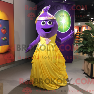 Lilla sitronmaskotkostyme...