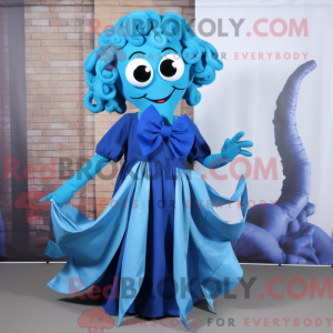 A figura azul da máscara de...
