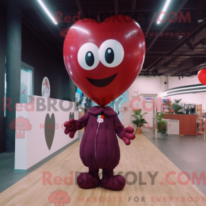 Maroon Heart Shaped...