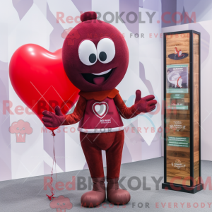 Maroon Heart Shaped...