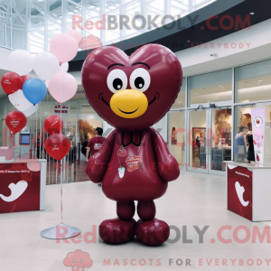 Maroon hjerteformede...