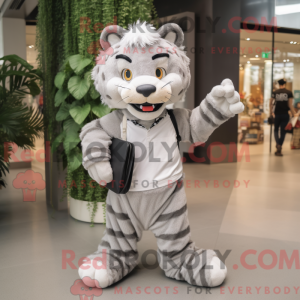 Grå tiger maskot kostyme...
